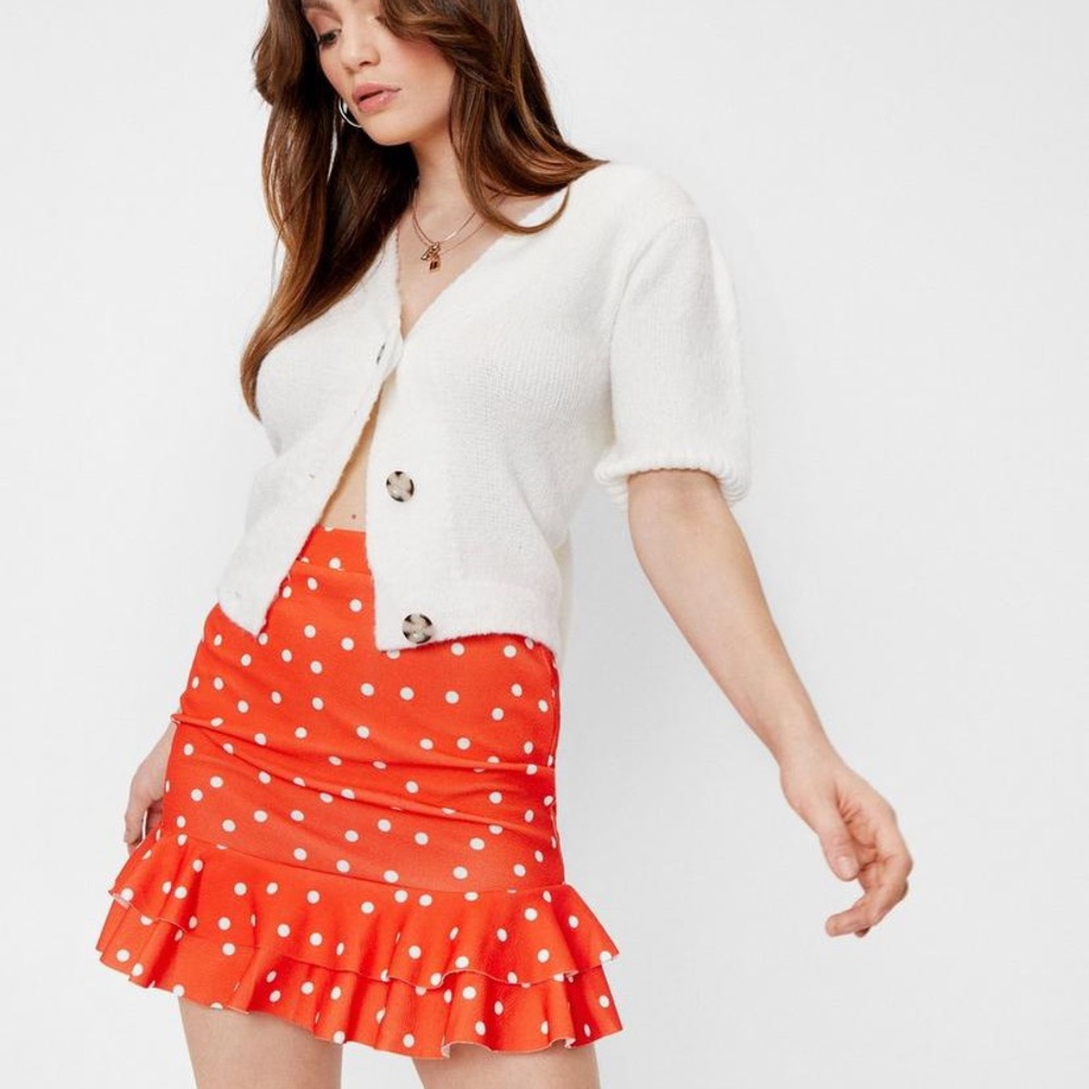 🎃 Nasty Gal Polka Dot Mini Skirt